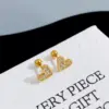 Wholesale 1 Pair Sweet Heart Shape Inlay Titanium Steel Zircon Ear Studs