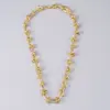Wholesale PVD Coated 18K Real Gold Plated Knot 304 Stainless Steel Hip-Hop Waterproof Non Tarnish Necklace