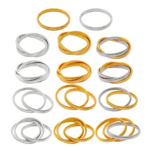 Wholesale PVD Coated 18K Gold Real Gold Plated Geometric 304 Stainless Steel 316 Stainless Steel Hip-Hop Simple Style Commute Waterproof Non Tarnish Bracelets Earrings Necklace