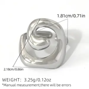 Silver / adjustable / 1 Piece Open Ring