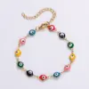 Wholesale PVD Coated 18K Gold Plated Devil'S Eye 304 Stainless Steel Classical Roman Style Waterproof Non Tarnish Bracelets Necklace