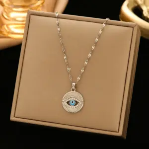 357 Devil's Eye Necklace-Silver