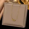 Simple Style Heart/Geometric/Water Ripple Design Necklace Suitable For Women To Wear 304 Stainless Steel Vacuum Plating (Furnace)