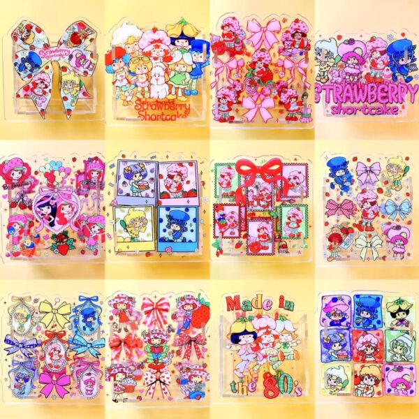Wholesale Acrylic Pen Holder and Pen Box Storage Cross-Border Tk Beauty Area Popular Strawberry Girl Strawberry Shortcake