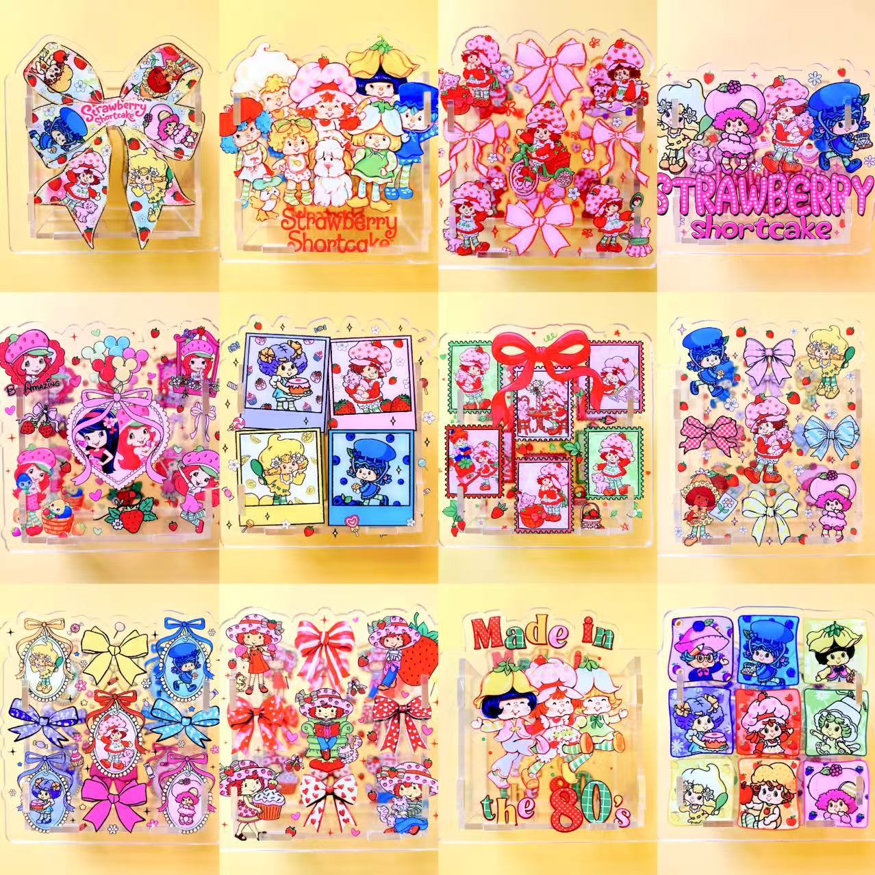 Wholesale Acrylic Pen Holder and Pen Box Storage Cross-Border Tk Beauty Area pular Strawberry Girl