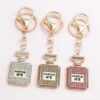 Wholesale Exquisite Crystal Perfume Bottle Small Gift Auto Accessories Rhinestone Keychain Creative Pendant Keychain Bag Pendant