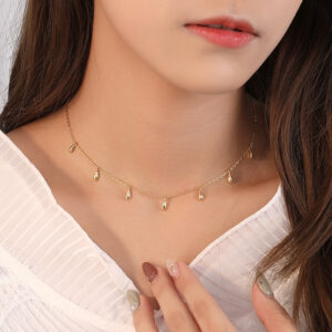 YA0049-gold necklace / 925 silver