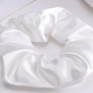white satin hair ring