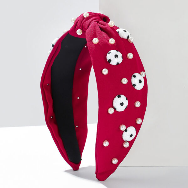 oly-4881630f8277e2ca70190be622178ec3 Wholesale New Football Series Headband Rugby Decoration Headband Donut Cranial Top Sports Style Hair Accessories