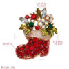 Wholesale Christmas gift boots full of diamond brooch