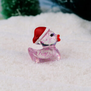 Fine glitter christmas duck-purple