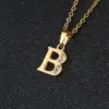 Water Plating 18K Gold Plated Letter 201 Stainless Steel Titanium Steel Fashion 304 Stainless Steel Necklace