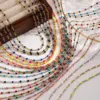 Wholesale Casual Vacation Round Stainless Steel Enamel 18k Gold Plated Necklace
