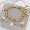 Wholesale Fashion Four Leaf Clover Eye Titanium Steel Plating Bracelets 1 Piece