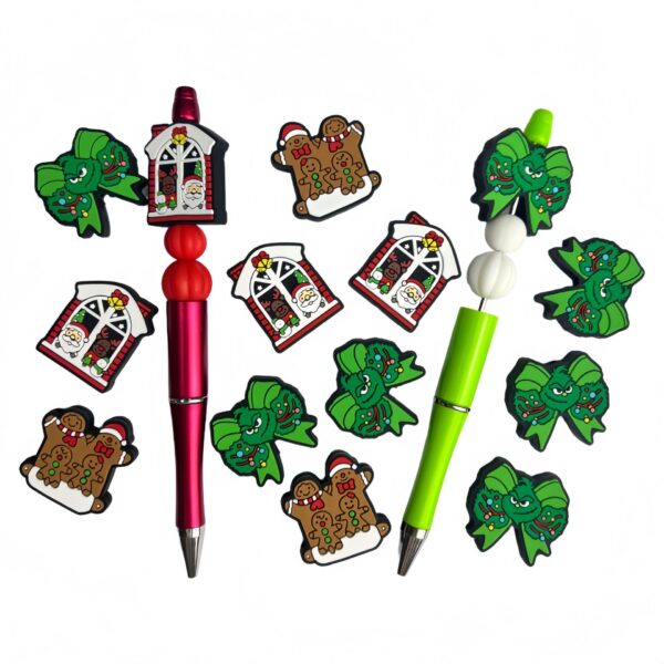 Wholesale 10pcs Christmas Silicone Food Grade Soft Baby Beads OLY Exclusive