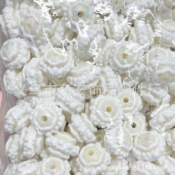 Wholesale Acrylic two-color heavy oil hand-painted beads