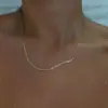 Wholesale Jewelry Casual Simple Style Solid Color 304 Stainless Steel 18K Gold Plated Plating Stainless Steel Necklaces