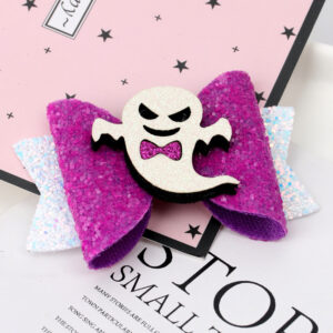Purple White Halloween hairpin