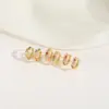 Wholesale 1 Pair Elegant Simple Style Round Plating Inlay Copper Zircon 14K Gold Plated Earrings
