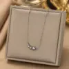 Simple Style Heart/Geometric/Water Ripple Design Necklace Suitable For Women To Wear 304 Stainless Steel Vacuum Plating (Furnace)