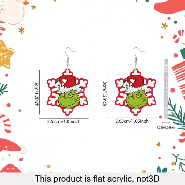 Wholesale Christmas Acrylic 2D Flat Earrings, OLY Exclusive