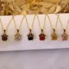 Wholesale Ion Plating (IP) 18K Gold Plated Paw Print 304 Stainless Steel Vintage Style Shiny IG Style Waterproof Non Tarnish 304 Stainless Steel Pendant Necklace