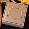 Wholesale PVD Coated Real Gold Plated 18K Gold Star Heart Shape 304 Stainless Steel Casual Simple Style Waterproof Non Tarnish Bracelets Necklace