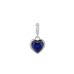 A2387-sharp Crystal dark blue single pendant / 925 Silver