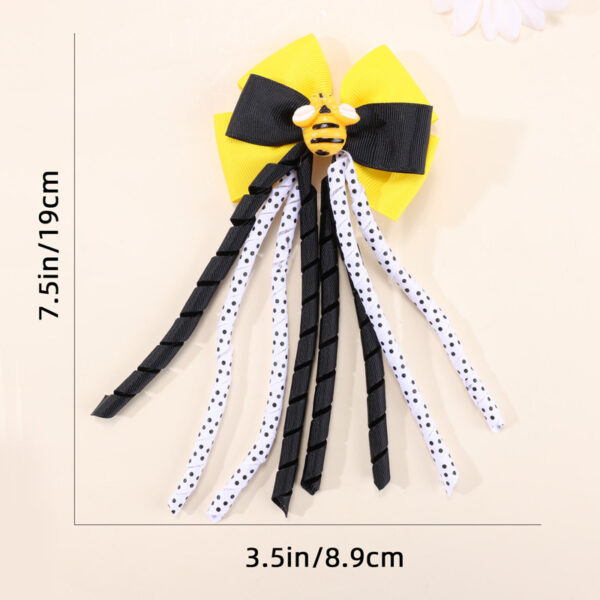 Wholesale children's hair accessories all-match fresh hairpin cute bee ribbon bow hairpin