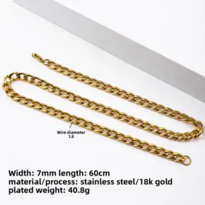 Golden 7.0mm Wide / Length 60cm