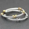 Wholesale Hip-hop Retro Color Block Titanium Steel Polishing Bangle