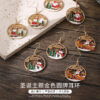 Wholesale Christmas-themed gold round earrings