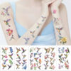 Wholesale New Cartoon Watercolor Bird Tattoo Waterproof Party Party Gift Funny Fun Face Stickers Cross-border