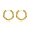 1 Pair Simple Style Round Plating 304 Stainless Steel Stainless Steel Earrings