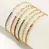 Wholesale Vintage Style Simple Style Geometric Titanium Steel Zircon Paperclip Chain Tennis Chain Bracelets In Bulk