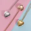 Fashion Heart Shape Stainless Steel Plating Pendant Necklace 1 Piece