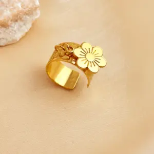 Gold / One Size / Flower Style
