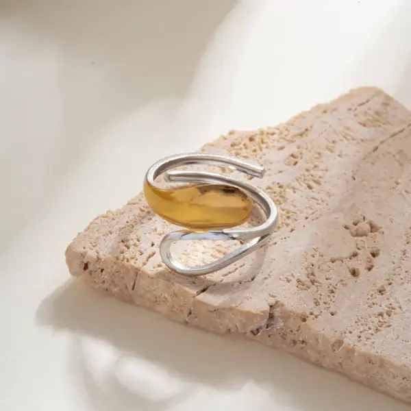 Wholesale Jewelry Sexy Rock Simple Style Irregular Geometric 304 Stainless Steel 18K Gold Plated Plating Open Rings