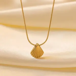 Qyh6067 Shell Necklace / Gold
