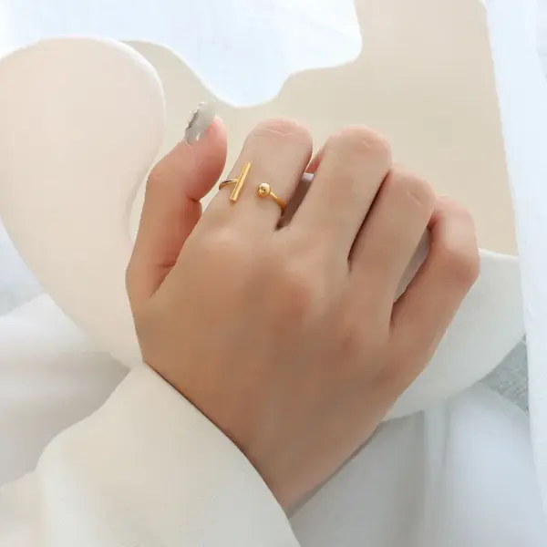 Wholesale PVD Coated Real Gold Plated 18K Gold Geometric 304 Stainless Steel Fashion Waterproof Non Tarnish
