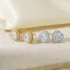 Wholesale 1 Pair Sweet Simple Style Heart Shape Plating Inlay Copper Zircon Silver Plated Ear Studs