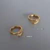 PVD Coated Real Gold Plated 18K Gold Geometric 304 Stainless Steel Fashion Waterproof Non Tarnish