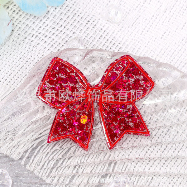Wholesale Cross-border new loose powder cartoon bow bag accessories acrylic cute DIY patch accessories