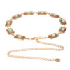 oly-491a9fb796e2fb7061154abba6a02ee0 Wholesale Fashion Retro Metal Pattern Waist Chain Women's Versatile ess Suit Aessories Agate Stone Decorative Belt