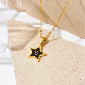 B Letter Gold Necklace