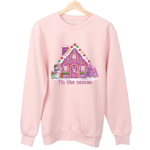 Wholesale Pink Christmas House Heat Transfer