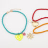 Wholesale N12627 Summer New Leisure Vacation Style Color Rope Dopamine Love Sun Daisy Pendant Necklace Women