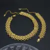 Wholesale PVD Coated 18K Gold Real Gold Plated Solid Color 304 Stainless Steel Hip-Hop Retro Waterproof Non Tarnish Bracelets Necklace
