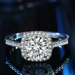 19 Square Diamond Ring / Adjustable Opening
