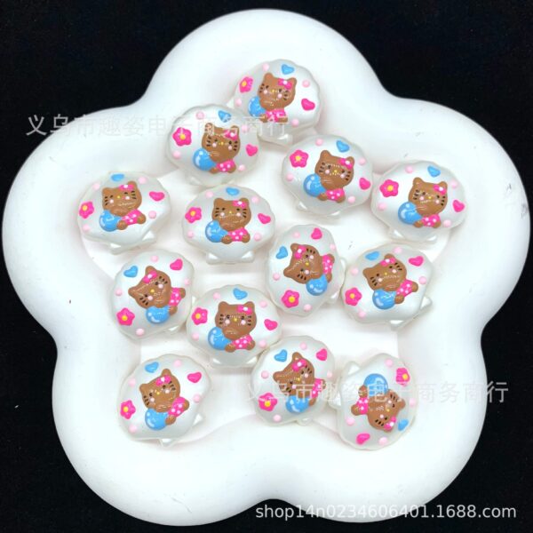 Wholesale Black seashell hand-painted beads